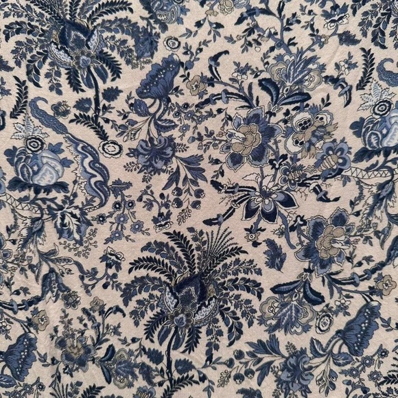 H&M Blue and White Floral Shift Dress Sz 4 - Picture 6 of 7